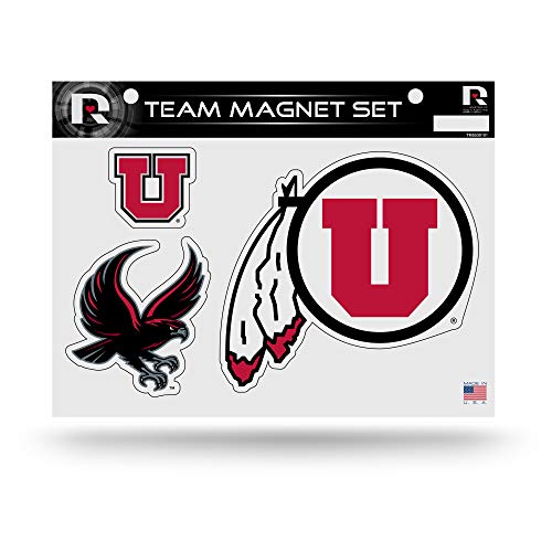 Rico Industries NCAA Die Cut Team Magnet Set Sheet, Utah Utes, 8.5 x 11-inches