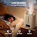 Chooone 6L Top Fill Ultrasonic Humidifier - Cool and Warm Mist for Bedroom, Baby, Large Rooms & Plants, Smart Humidity Control, Aroma Diffuser, Night Light, 12H Timer, Quiet, White