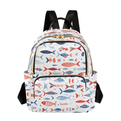 Sac à dos femme poisson japonais avec système antivol pour voyager sereinement