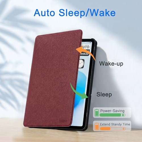 Image of CoBak Case for Samsung Galaxy Tab A11+ Plus 11 inch 2025, Multi-Viewing Angles, All New PU Leather Folio Stand Cover with Auto Sleep Wake Feature for Samsung Galaxy Tab A11+ Tablet 11-inch, Burgundy Red