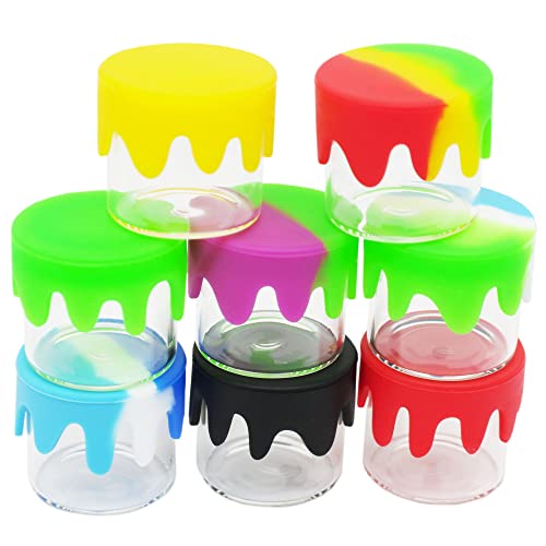 6ml Silicone Glass Wax Containers Concentrate Jars Airtight Multi-use (150)