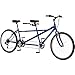 Pacific Dualie Adult Tandem Cruiser Bike, Two-Rider Bicycle for Men and Women, 26-Inch Wheels, 21-Speed, Linear Pull Brakes, Blue