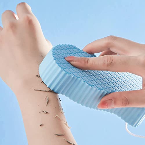 Super Soft Exfoliating Bath Sponge, Brosse de douche exfoliante ultra douce, Eponge bain exfoliation corps, éponge de spa, Éponge de bain ultra douce pour le corps et la douche (Bleu) Cover