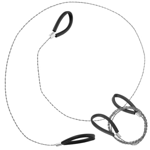 VICASKY Rope Survival Wire Saw 2pcs Steel and Pu Material for Outdoor Activities
