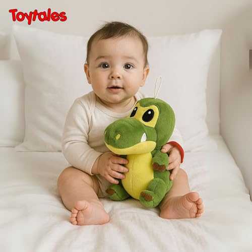Image of TOYTALES Stuffed Baby Gator Cute Hanging Plush Soft Toy for Girls & Boys | Stuffed Animal Soft Toy for Kids| Small Size Cute Plush Huggable Toy (Color May Vary)