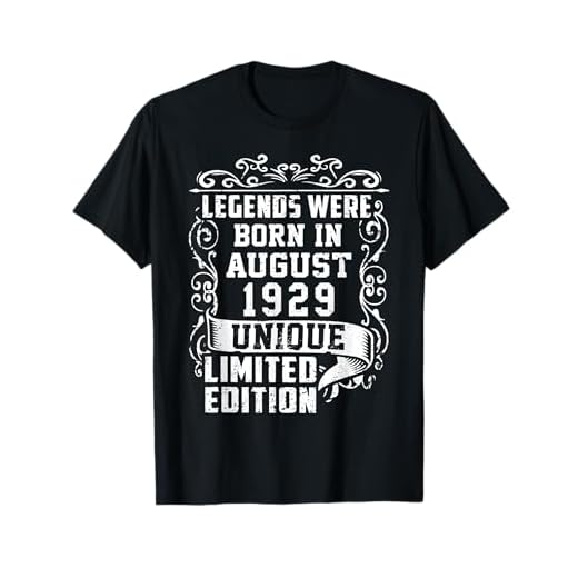 Cumpleaños Agosto 1929 Edición Limitada Regalo Legend Camiseta