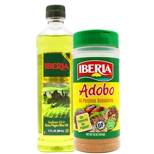 Iberia Aceite Extra Virgen y Girasol 17 Fl Oz + Adobo 16 Oz miniatura 1