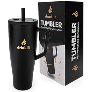 40 oz Black Stainless Steel Tumbler | 100% Leak Proof Tumbler With Lid And Straw | Travel Mug For Hot And Cold Drinks | Double Wall Vacuum Insulated Cup | Eco-Friendly Reusable Cup