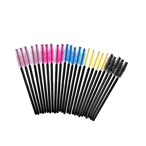 BESTYASH 50pcs Multicolor Disposable Mascara Wands Eyelash Brush Applicators Kit for Makeup Cleaning Hummingbird Feeders Jewelry and Bottles for Precision Use