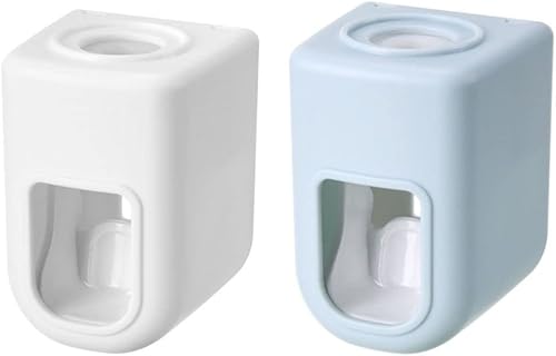 Dispensador automático de pasta de dientes para montaje en pared, a prueba de agua, exprimidor de pasta de dientes perezosa, soporte para cepillos