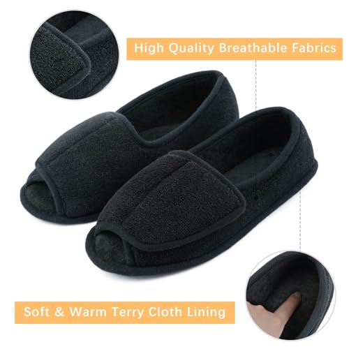 Adjustable Diabetic Slippers for Women with Memory Foam