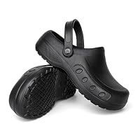 MEIAGDT Herren-Gartenschuhe, Bequeme Alltagsclogs mit verstellbaren Riemen, geeignet für Garten, Terrasse und Zuhause.Schwarz-42