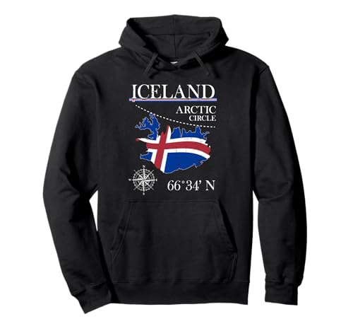 Iceland - Polar Circle - Polar Island Icelandic Flag Pullover Hoodie
