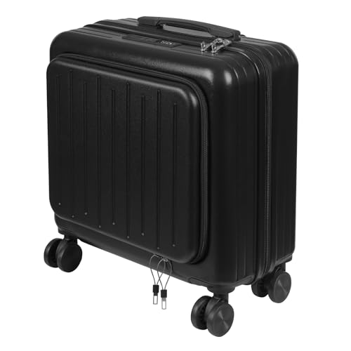 18 Inch Underseat Carry On Luggage with Wheels,Expandable Carry On Luggage Airline Approved,Top Opening Travel Luggage Suitcase with USB Interface, Cup Holder, and Password Lock for Women Men, Black4