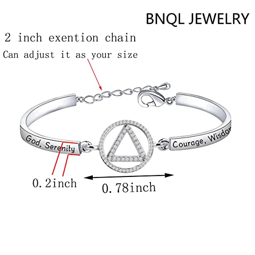 BNQL AA Sobriety Recovery Gifts Bracelet Serenity Prayer Alcoholics Anonymous Gifts Jewelry God Serenity Courage Wisdom Bracele2