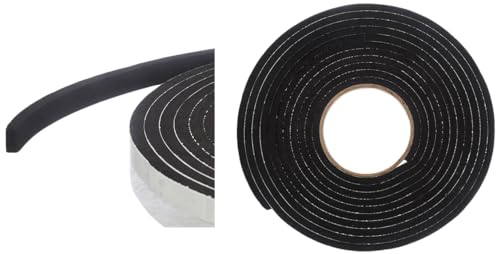 Image of Amazon Basics Single Side High Density Self Adhesive Foam Seal Tape, Weather Stripping Doors and Window Insulation Soundproofing -12MMX5MTR-6MM- Pack of 1