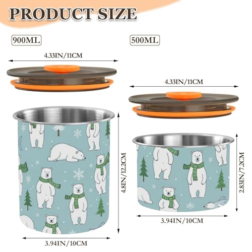 Contenedor de café de acero inoxidable DOMIKING 900ml miniatura 2