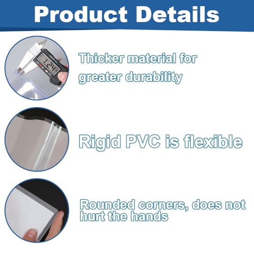 14 Pcs A5 Thickened Menu Holders, Transparent Plastic Box, Document Paper Organizers Case, Clear Poster Holder, Plastic Display Folders, for Office School Home Restaurant (Horizontal) - Image 5