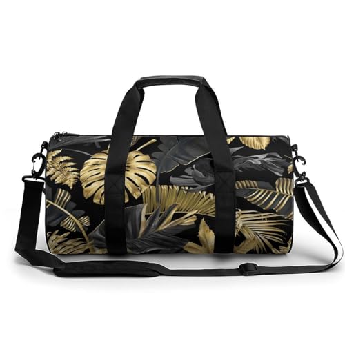 Sac de sport gym tropical doré 45cm compact et spacieux