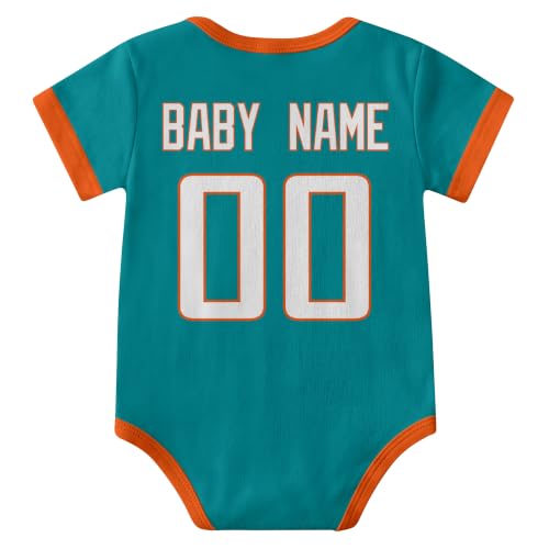 Image of KREDE Baby Clothes Custom Short Sleeves for Baby Boy Gifts | Custom Bodysuit with Number Name Gifts for Baby