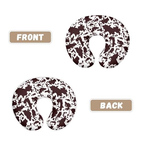 Image of Brown Cow Baby Nursing Pillow Cover Stretchy Breathable Breastfeeding Pillow Cover Easy to Clean Neutral Pillow Cover for Infant Snug
