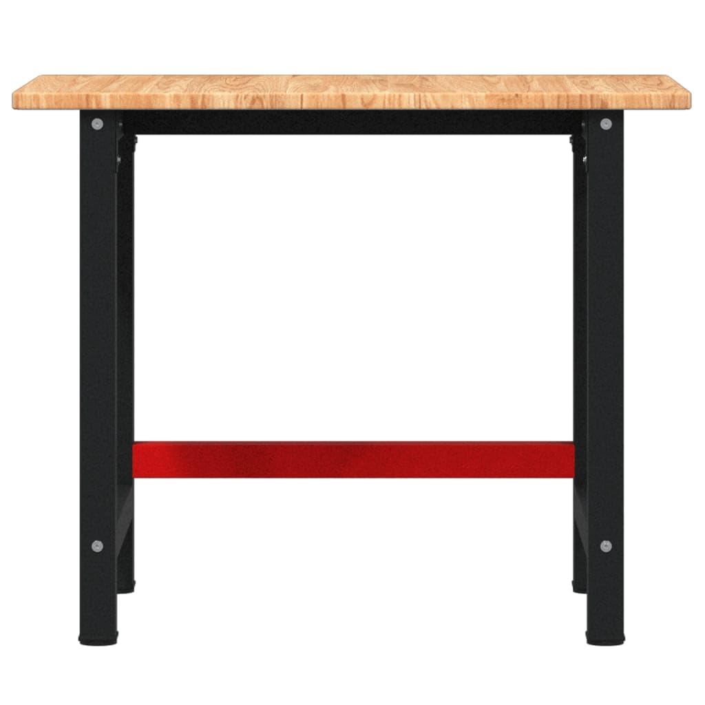 Genérico Banco de Trabajo Rectangular Madera Maciza Roble 100x60x81,5 cm,Bricolaje,Accesorios de Bricolaje,Organización y Almacenamiento de Herramientas,Mesas de Trabajo,Marrón,3309658