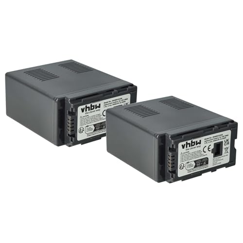 Sostituisce VW-VBG6 vhbw 2x batteria compatibile con Panasonic AG-HCM150, AG-HCM41, AG-HCM41EU videocamera camcorder (4400mAh, 7,4V, Li-Ion) con infochip