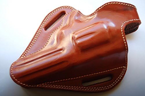 Handcrafted Leather Belt Holster for Ruger Redhawk 4.4.20 inch Barrel (R.H) Black Tan