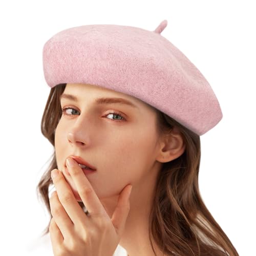 Image of Klong Women Wool Beret Hat French Style Solid Color