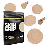 Skin Grip Freestyle Libre 3 Sensor Covers- Waterproof & Sweatproof Adhesive Patches for 10-15 Days (Not for Libre2), Pre-Cut Continuous Glucose Monitor Diabetic Sensors Cover - 20 Pack, Tan