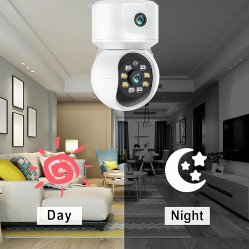 Maizic Smarthome 4G Sim Based Two Lens/Two Screen View Indoor CCTV Camera for Home Security | Color Night Vision, Up to 128GB SD Card Support, Motion Detection, 2Way Intercom, AI Human Detection 6 41lqdG4t6qL