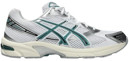 ASICS Unisex GEL-1130 SPORTSTYLE Shoes, 8, WHITE/RAINY LAKE