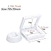Produktbild JieMiTe Schmuck Display Stand Box Box schwimmende Bilderrahmen Stand Display Vitrine-70x70mm-Weiß