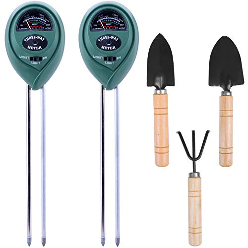 Longruner 2 Packs 3-In-1 Soil Moisture Light And Ph Acidity Tester Plant Tester Indoor Outdoor Soil Moisture Sensor Meter Plant Care Hygrometer Water Monitor For Garden Farm Lawn (No Battery Needed) #TOP2
