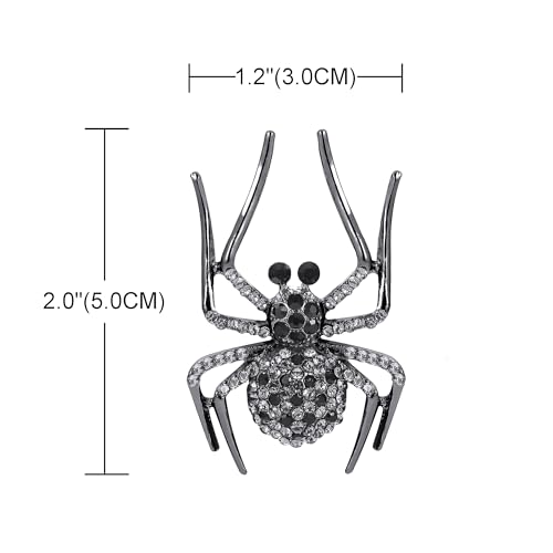 Image of YOQUCOL Halloween Spider Shape Brooch Pins for Women Girls Gift