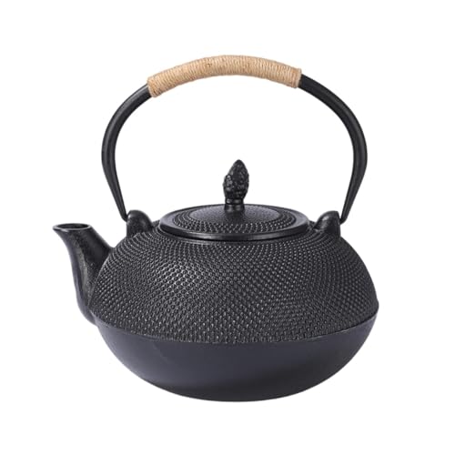 Hrzisda IHクッキングヒーター対応、直火加熱対応の鉄瓶。鉄器、鋳物、茶道具、鉄分補給、伝統工芸品。オフィス、厨房、茶室、飲食店などに最適な、茶漉し付きのカボチャ型鉄瓶。鉄分補給、直火、健康、お土産、デモンストレーションなど、様々な用途でご利用いただ