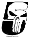 Biomar Labs® Número 5 Punisher Calavera Vinilo Adhesivo Pegatina Coche Auto Motocross Moto Sport Start Racing Tuning N 365