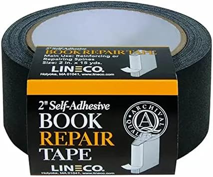 Lineco Book Repair Tape - 2 Inch Wide Self Adhesive Black