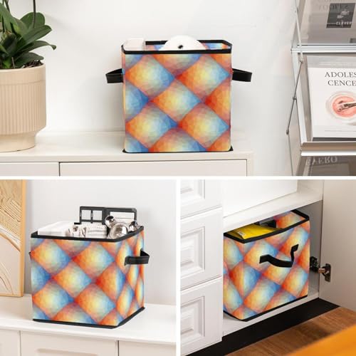 Boîte de rangement pliable à motif géométrique pour placard de chambre