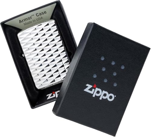 Encendedor Zippo con diseño diamante plateado miniatura 6