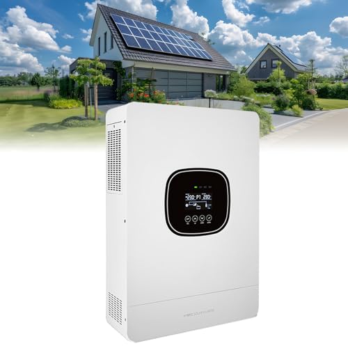 Inversor híbrido Solar de 6000 W, 48 V CC a 230 V CA, para Uso Fuera de la Red, con Controlador MPPT de 80 A Integrado, Compatible con baterías de Plomo-ácido/Litio y BMS.