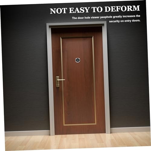 Holibanna 1 set Mirilla para puerta con taladro Visor de privacidad metálico Visor de seguridad para puerta para mayor privacidad y protección del hogar para apartamentos miniatura 5