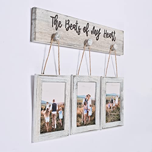 Mont Pleasant 4X6 Picture Frames Farmhouse Rustic Vintage Distressed Solid Wood Photo Frame With Hd Plexiglass Hanging Picture Frame Wall Decor For Living Room thumb #4