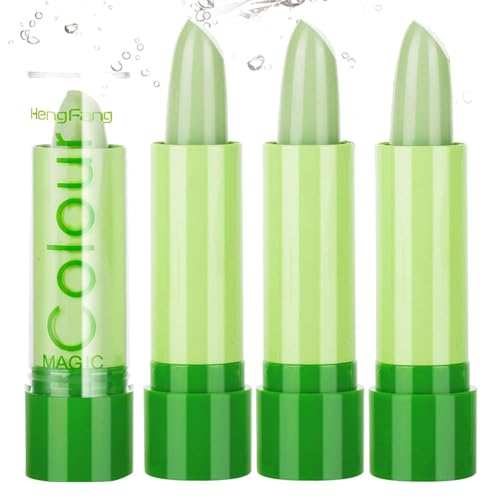 Gireatick 3PCS Aloe Vera Rouge à Lèvres, Couleur Magique Changeant Avec la Température, Brillant à Lèvres Hydratant Lèvre Pulpeuse Ensemble de Maquillage...
