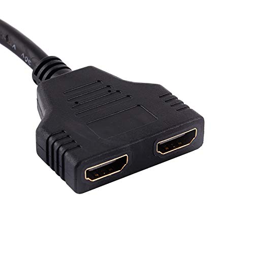 KIMISS Hdmi Splitter 2 In 1 Out Auto Switching Double Vga Hdmi Black 1080P Hdmi Male To Dual Hdmi Female 1 To 2 Way Splitter Adapter Cable Blu-Ray,DVD,TV - Image 2