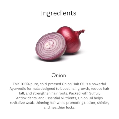 Image of Khadi Onion Hair Oil 200ml | Pure & Natural Oil for Hair Growth, Dry & Frizzy Hair | Non Sticky, Paraben & Mineral Oil Free | For All Hair Types | Daily Use for Men & Women