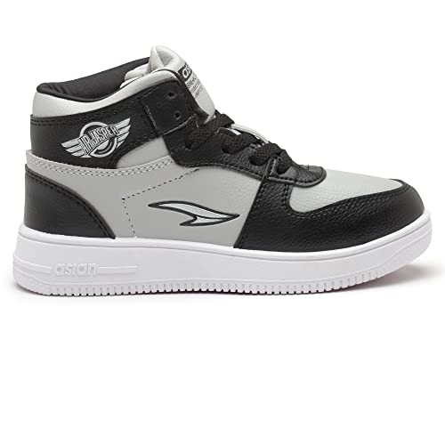 Image of ASIAN Kid's THUNDER-11 Casual White Sneaker Outdoor,High Neck Shoes with Extra Jump Casual Lace-Up Shoes for Boy's