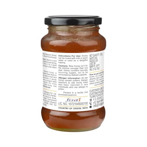 Image of INDIGENOUS HONEY Raw Organic Sesame Til Honey 17.64 oz Glass Jar