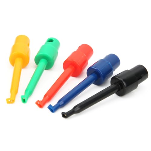 Image of 20Pcs Test Hooks Clips Multimeter Colorful Test Grabber Probe, Large Spring Hook Clip for Electronic Components Testing