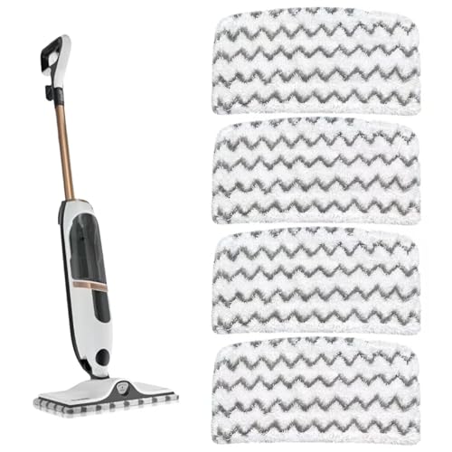 KDRNXVAL 4PCS Steam Mop Pads Washable Dirt-Grip Replacement Pads for Shark Steam Mop S1000UK S2001UK S1000 S1000A S1000C S1000WM S1001C Compatible with Beldray BEL01097